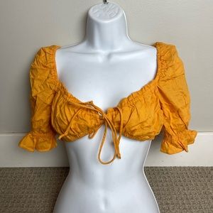 Orange crop top